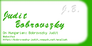 judit bobrovszky business card